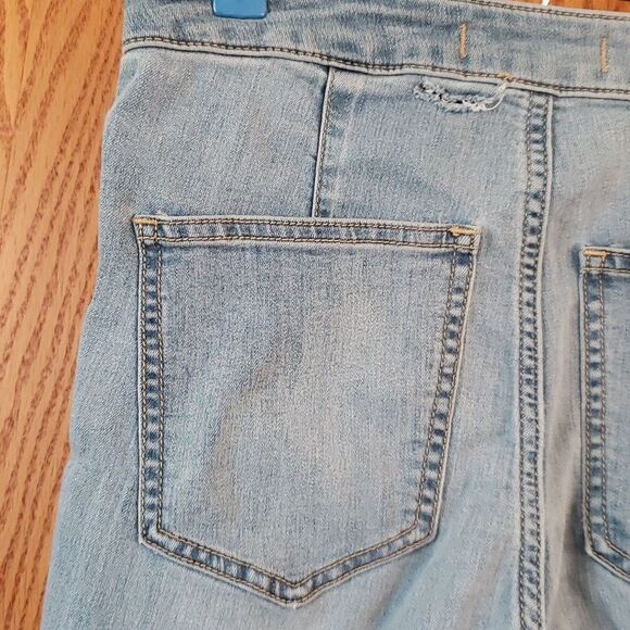 Very Nice Free People Distressed Flare Bell Bottom Jeans Sz 24 - Picture 6 of 9